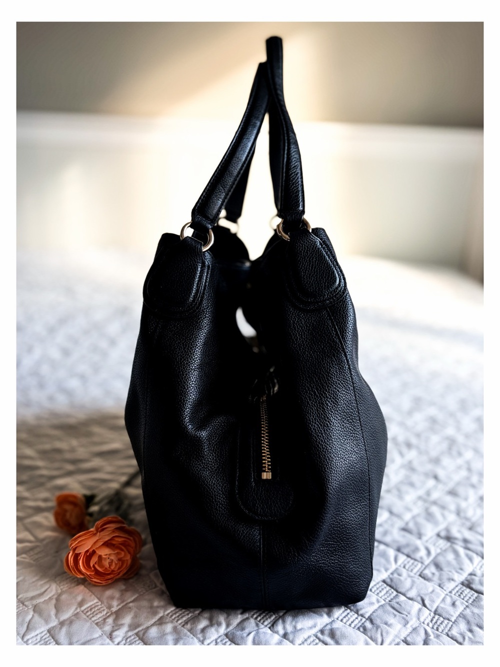 Coach Madison Phoebe Black Pebbled Leather Hobo Bag - Picture 5 of 13